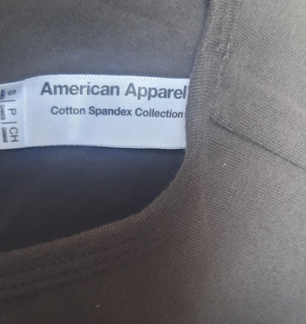 NWT American Apparel Mocha Brown Short Unitard, S - Picture 2 of 3